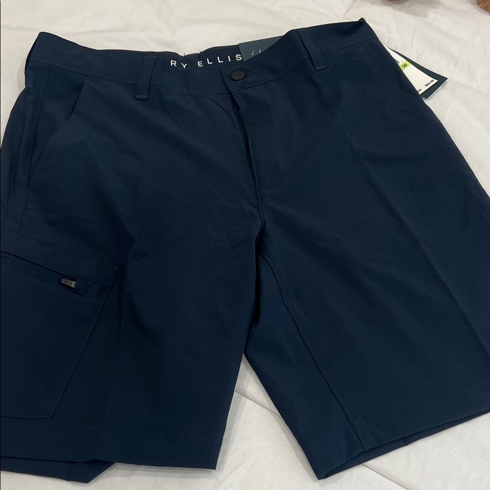 Perry Ellis Men's Dark Blue Cargo Shorts